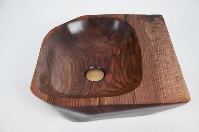  Logniture Logniture Solid Carved Walnut Wood Bathroom Sink Basin Original Handmade Work