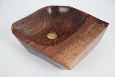  Logniture Logniture Solid Carved Walnut Wood Bathroom Sink Basin Original Handmade Work