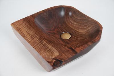  Logniture Logniture Solid Carved Walnut Wood Bathroom Sink Basin Original Handmade Work
