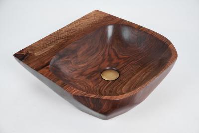  Logniture Logniture Solid Carved Walnut Wood Bathroom Sink Basin Original Handmade Work
