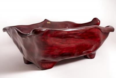  Logniture Logniture Solid Wood Bathtub Carved from Single Piece of Wood Fully Functional