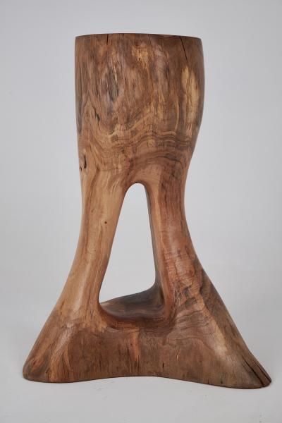  Logniture Logniture Walnut Solid Wood Sculptural Side Table Original Contemporary Design