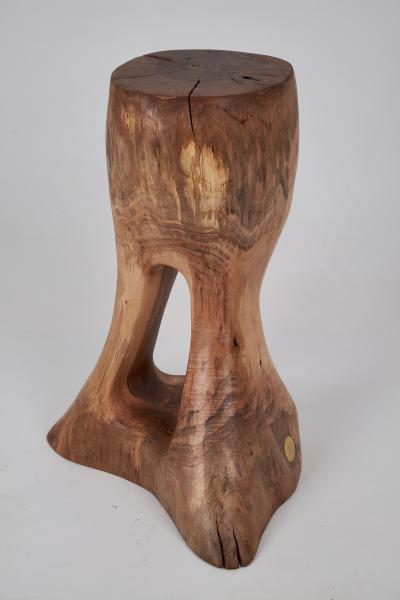  Logniture Logniture Walnut Solid Wood Sculptural Side Table Original Contemporary Design