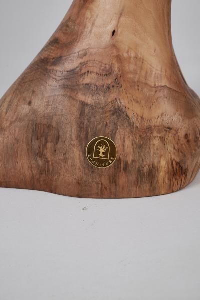  Logniture Logniture Walnut Solid Wood Sculptural Side Table Original Contemporary Design