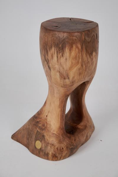  Logniture Logniture Walnut Solid Wood Sculptural Side Table Original Contemporary Design