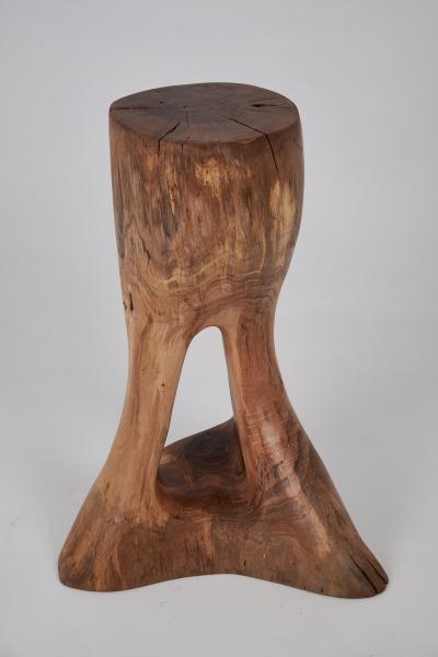  Logniture Logniture Walnut Solid Wood Sculptural Side Table Original Contemporary Design