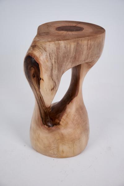  Logniture Logniture Walnut Solid Wood Sculptural Side Table Original Contemporary Design