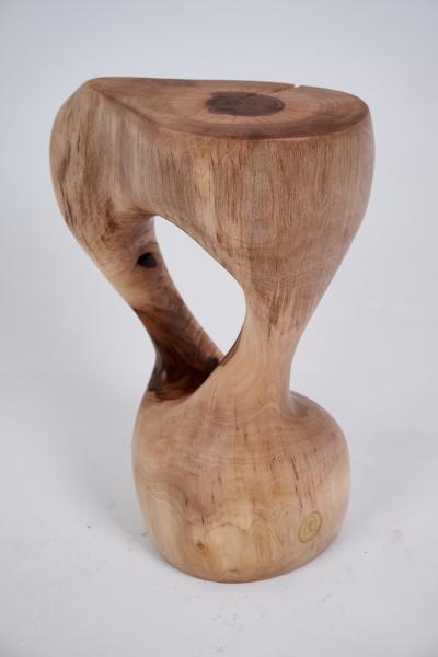  Logniture Logniture Walnut Solid Wood Sculptural Side Table Original Contemporary Design