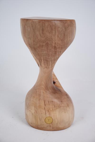  Logniture Logniture Walnut Solid Wood Sculptural Side Table Original Contemporary Design