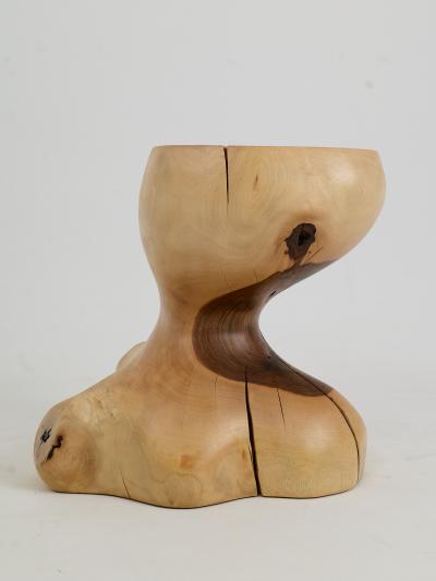  Logniture Logniture Walnut Solid Wood Sculptural Side Table Original Contemporary Design