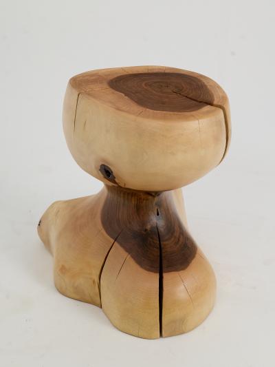  Logniture Logniture Walnut Solid Wood Sculptural Side Table Original Contemporary Design