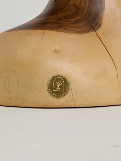  Logniture Logniture Walnut Solid Wood Sculptural Side Table Original Contemporary Design