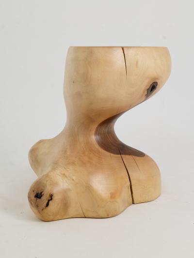  Logniture Logniture Walnut Solid Wood Sculptural Side Table Original Contemporary Design