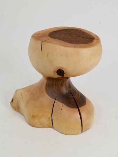  Logniture Logniture Walnut Solid Wood Sculptural Side Table Original Contemporary Design