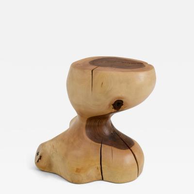  Logniture Logniture Walnut Solid Wood Sculptural Side Table Original Contemporary Design