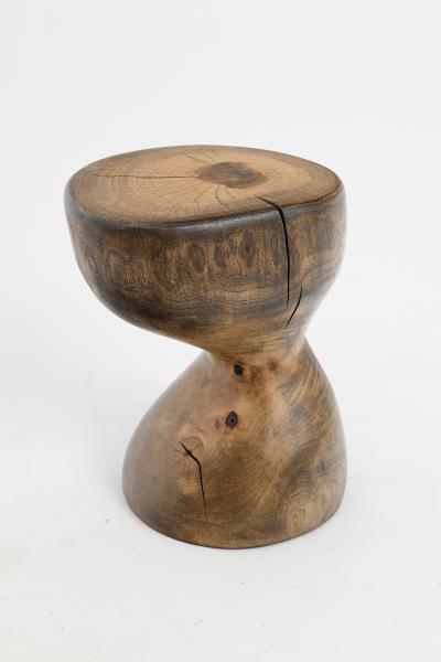 Logniture Logniture Walnut Solid Wood Sculptural Side Table Original Contemporary Design
