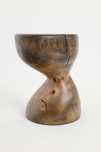 Logniture Logniture Walnut Solid Wood Sculptural Side Table Original Contemporary Design