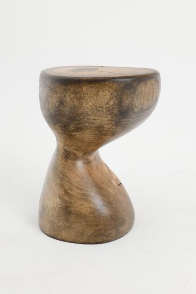 Logniture Logniture Walnut Solid Wood Sculptural Side Table Original Contemporary Design