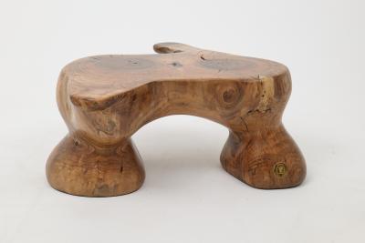  Logniture Logniture Walnut Solid Wood Sculptural Side Table Original Contemporary Design