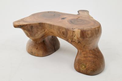  Logniture Logniture Walnut Solid Wood Sculptural Side Table Original Contemporary Design