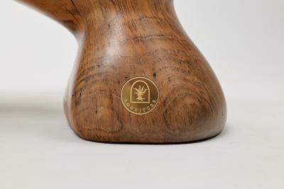  Logniture Logniture Walnut Solid Wood Sculptural Side Table Original Contemporary Design