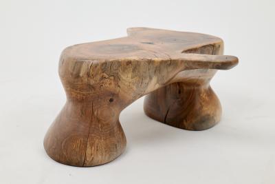  Logniture Logniture Walnut Solid Wood Sculptural Side Table Original Contemporary Design
