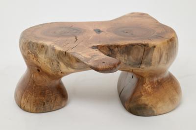  Logniture Logniture Walnut Solid Wood Sculptural Side Table Original Contemporary Design
