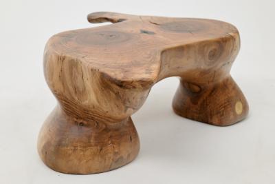  Logniture Logniture Walnut Solid Wood Sculptural Side Table Original Contemporary Design