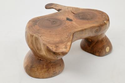  Logniture Logniture Walnut Solid Wood Sculptural Side Table Original Contemporary Design