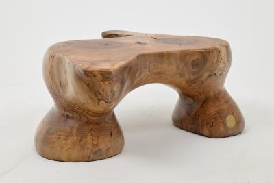  Logniture Logniture Walnut Solid Wood Sculptural Side Table Original Contemporary Design