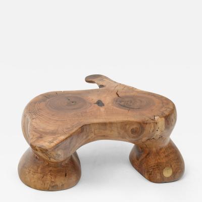  Logniture Logniture Walnut Solid Wood Sculptural Side Table Original Contemporary Design