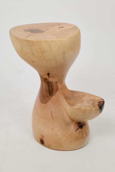 Logniture Logniture Walnut Solid Wood Sculptural Side Table Original Contemporary Design