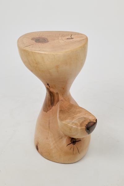 Logniture Logniture Walnut Solid Wood Sculptural Side Table Original Contemporary Design