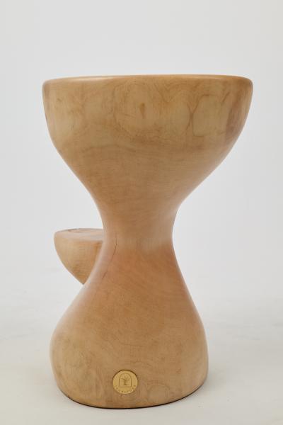 Logniture Logniture Walnut Solid Wood Sculptural Side Table Original Contemporary Design