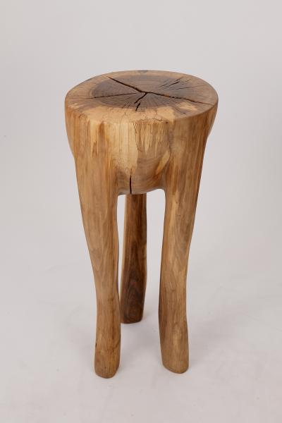 Logniture Logniture Walnut Solid Wood Sculptural Side Table Original Contemporary Design