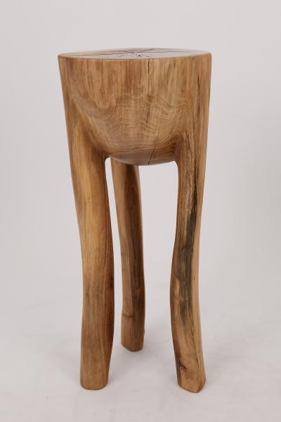 Logniture Logniture Walnut Solid Wood Sculptural Side Table Original Contemporary Design