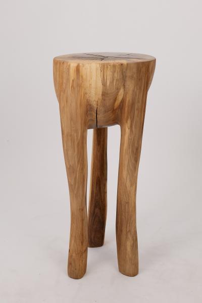 Logniture Logniture Walnut Solid Wood Sculptural Side Table Original Contemporary Design