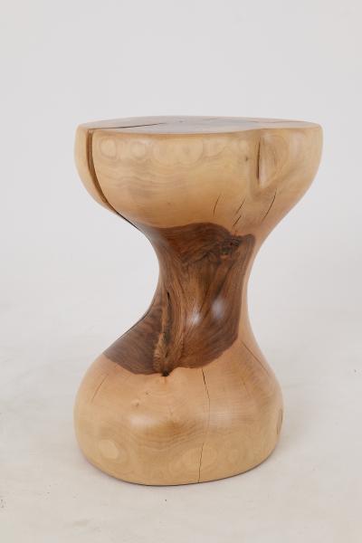  Logniture Logniture Walnut Solid Wood Sculptural Side Table Original Contemporary Design