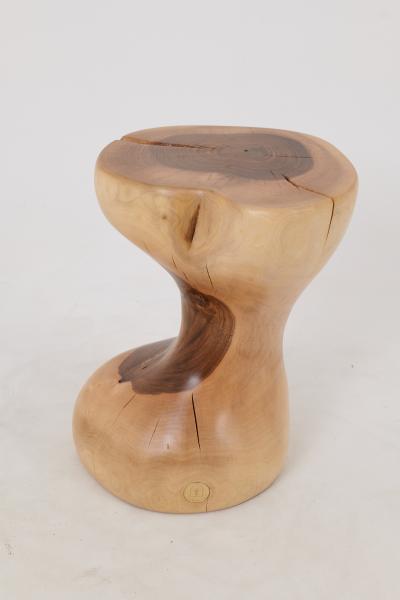  Logniture Logniture Walnut Solid Wood Sculptural Side Table Original Contemporary Design