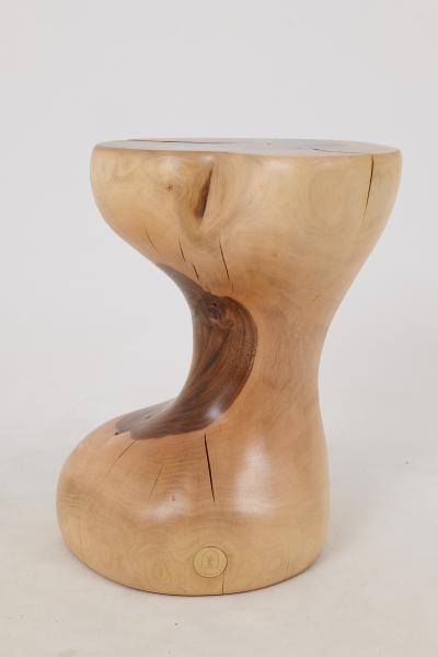 Logniture Logniture Walnut Solid Wood Sculptural Side Table Original Contemporary Design