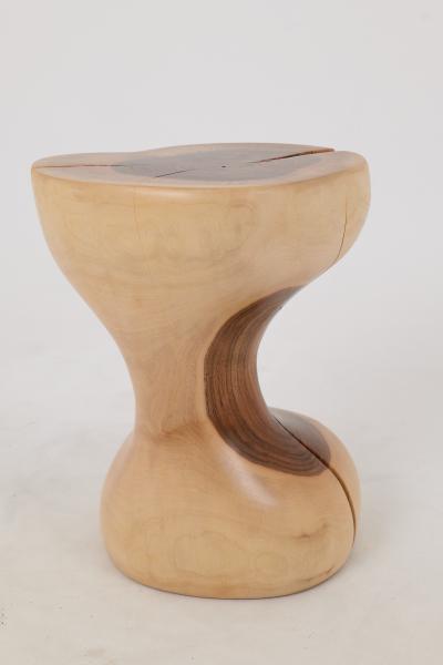  Logniture Logniture Walnut Solid Wood Sculptural Side Table Original Contemporary Design