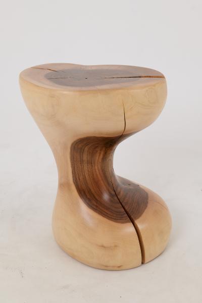  Logniture Logniture Walnut Solid Wood Sculptural Side Table Original Contemporary Design