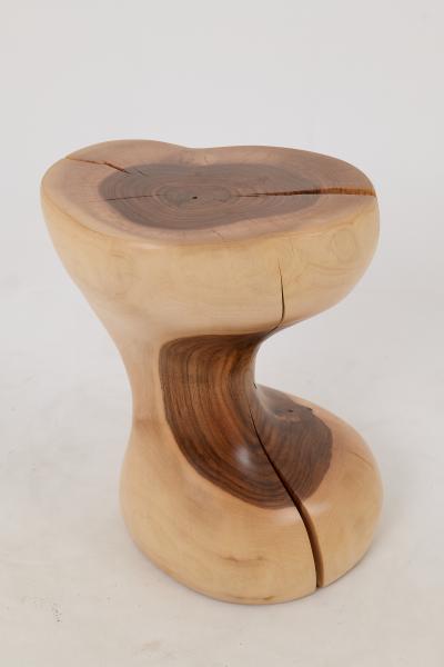  Logniture Logniture Walnut Solid Wood Sculptural Side Table Original Contemporary Design