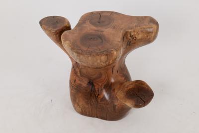  Logniture Logniture Walnut Solid Wood Sculptural Side Table Original Contemporary Design