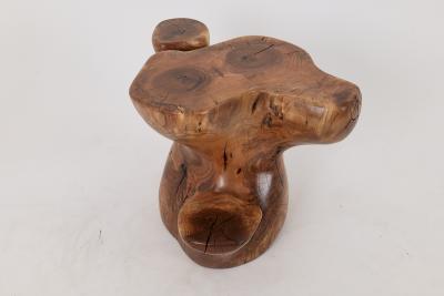  Logniture Logniture Walnut Solid Wood Sculptural Side Table Original Contemporary Design