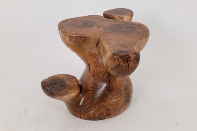 Logniture Logniture Walnut Solid Wood Sculptural Side Table Original Contemporary Design