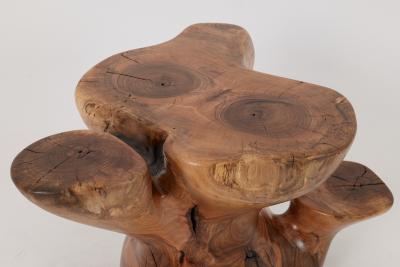 Logniture Logniture Walnut Solid Wood Sculptural Side Table Original Contemporary Design