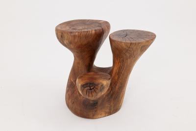  Logniture Logniture Walnut Solid Wood Sculptural Side Table Original Contemporary Design