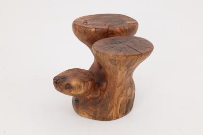  Logniture Logniture Walnut Solid Wood Sculptural Side Table Original Contemporary Design