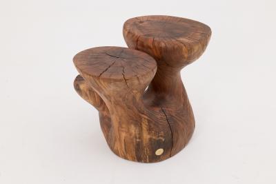  Logniture Logniture Walnut Solid Wood Sculptural Side Table Original Contemporary Design